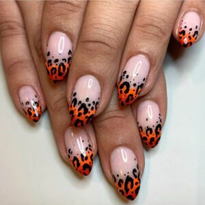 leopard print nails