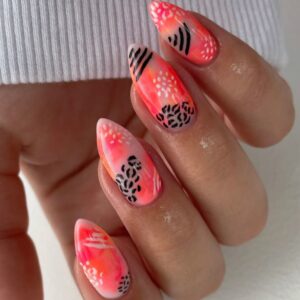 leopard print nails