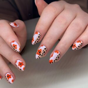 leopard print nails