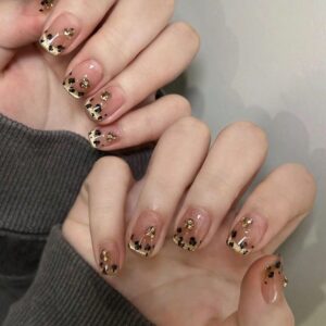 leopard print nails