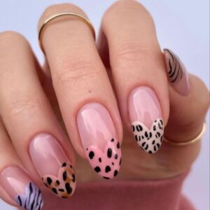 leopard print nails
