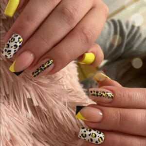 leopard print nails