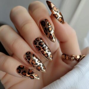 leopard print nails