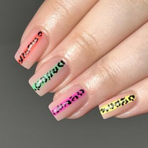 leopard print nails