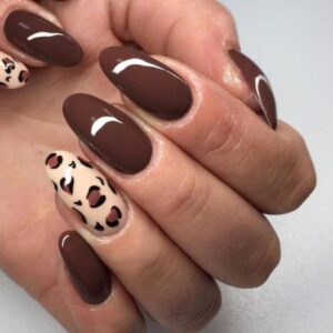 leopard print nails