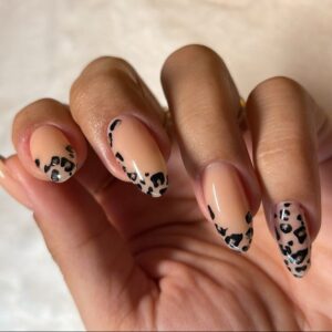 leopard print nails