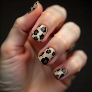 leopard print nails