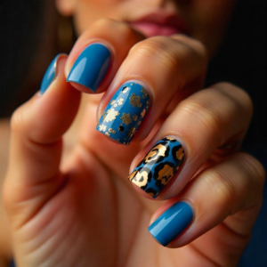 leopard print nails